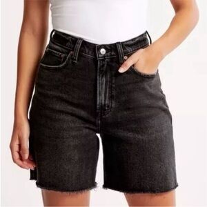 Abercrombie & Fitch Black Dad Jean Shorts